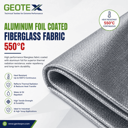 Aluminum Foil Coated Fiberglass Fabric 550°C