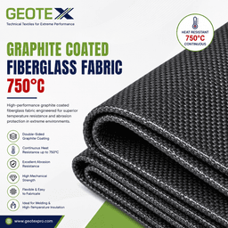Graphite Coated Fiberglass Fabric 750°C